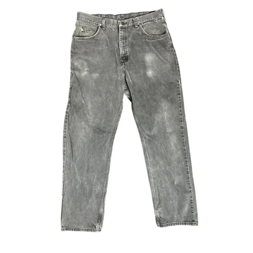 Wrangler Hero Authentic Jeans Men NA Faded‎ Black Straight Leg Denim 1455